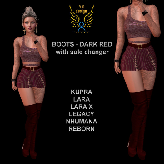BOOTS DARK RED DEMO