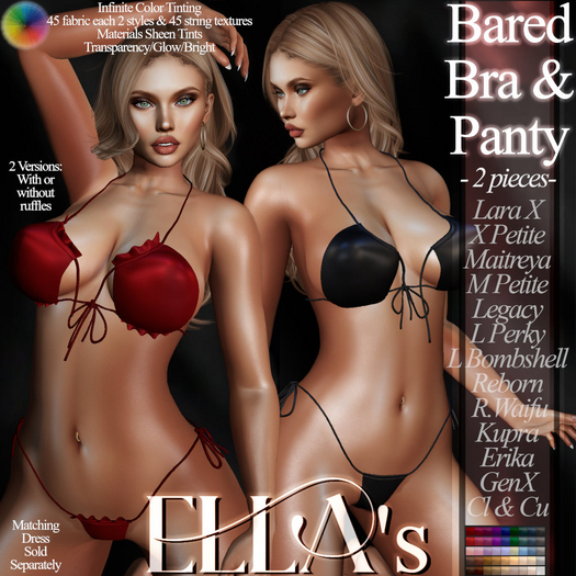 Ella's - Bared Bra & Panty Set