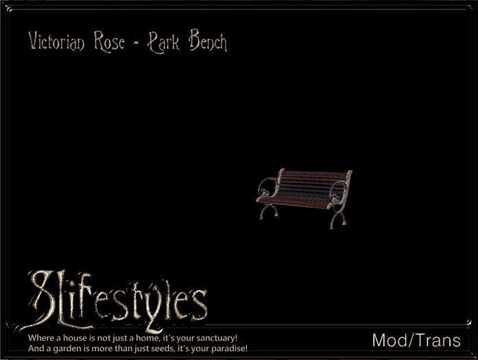 Victorian Rose - Park Bench - boxed