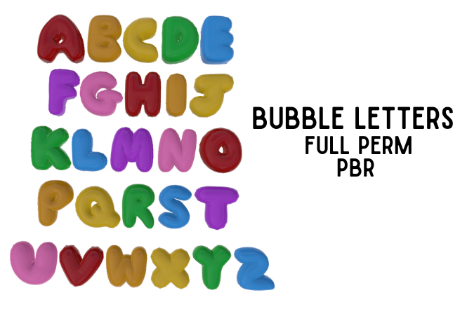 Full Perm Bubble Letters