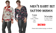 DEMO Men's Tattoo Shirt set