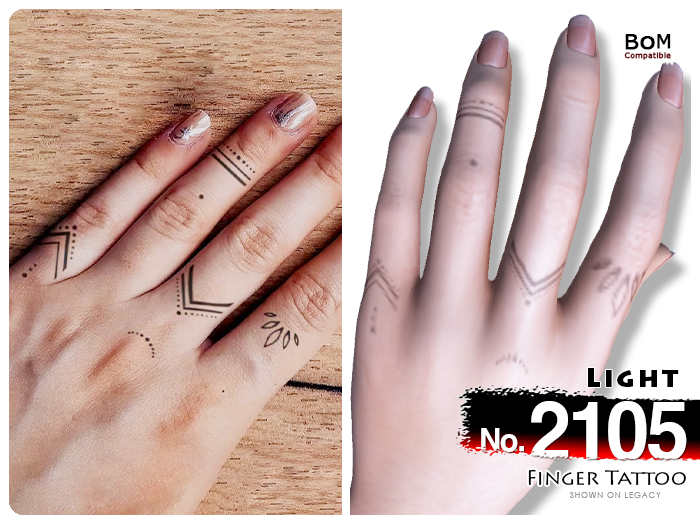(Finger Tattoo) No.2105 Light