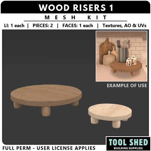Tool Shed - Wood Risers 1 Mesh Kit 