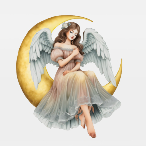 Angel On Moon