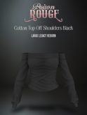 POISON ROUGE Cotton Top Off Shoulders Black