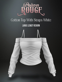 POISON ROUGE Cotton Top With Straps White