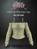 POISON ROUGE Cotton Top With Straps Sage 
