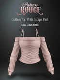 POISON ROUGE Cotton Top With Straps Pink