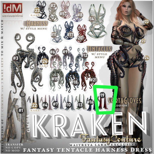 19 !dM Kraken **RUBY** Skirt&Sleeves (BOX LARA)