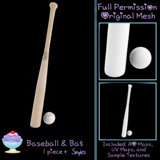 [Sherbert] Full Perm Baseball & Bat (ADD)