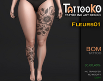 [TattooKO] Tattoo Fleurs01