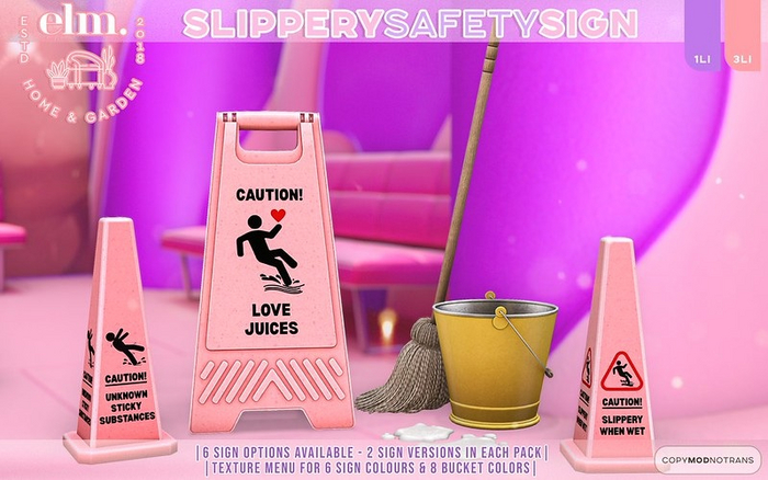 Elm. Slippery Safety Signs & Mop [FATPACK]