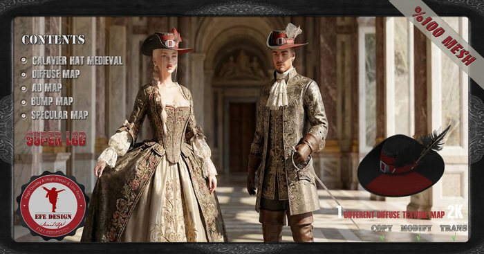 (Efe Design) Calavier Hat Medieval Full Perm 