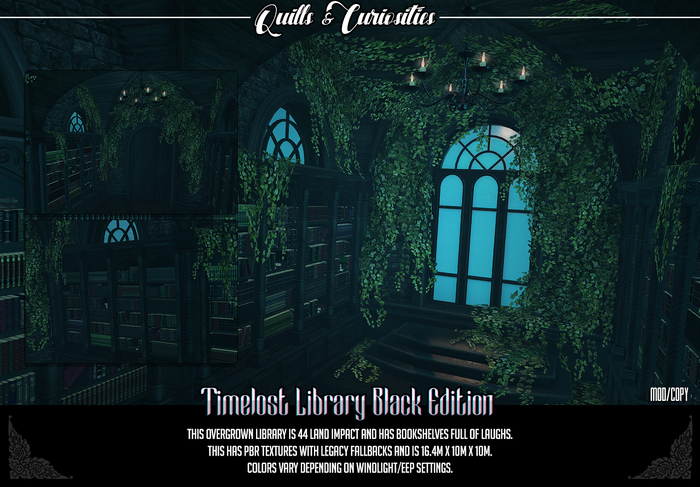 Quills & Curiosities - Timelost Library (Black)