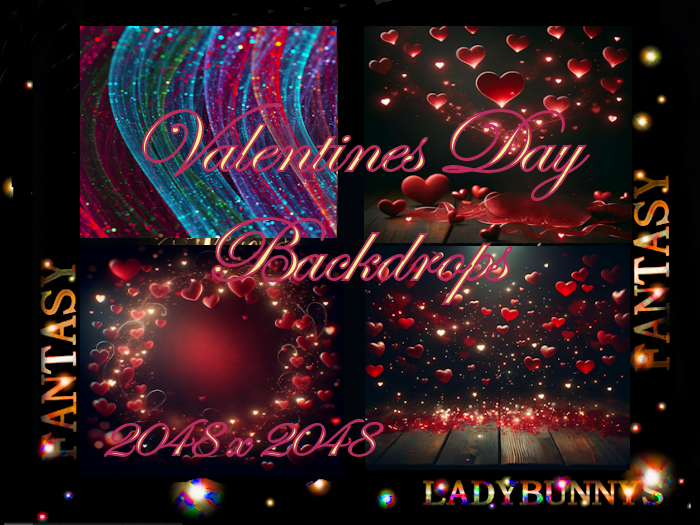 Fantasy Background Textures-Valentines Backdrops