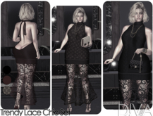 {D!VA} Trendy Backless Lace Chic Demo