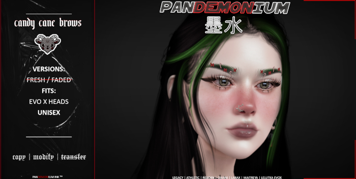 panDEMONium ink // candy cane brows