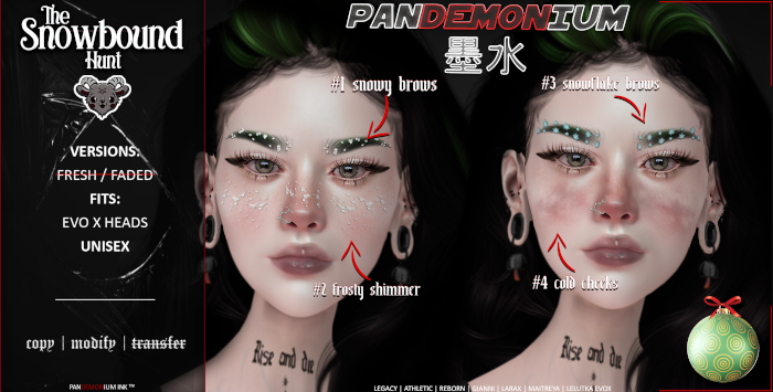 panDEMONium ink // snowflake brows