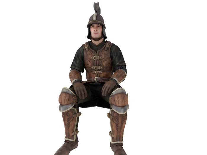 Medieval Knight Sitting Position FULL PERM