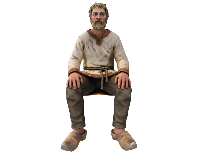 Medieval Man Sitting Position FULL PERM