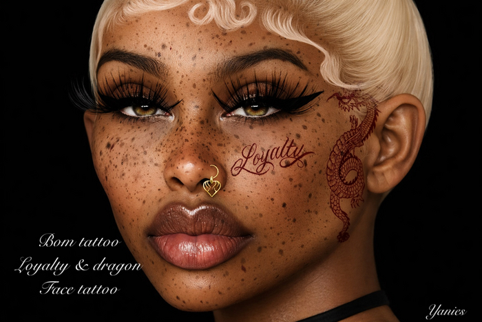 YS// LOYALTY – Burgundy Dragon Face Ink