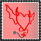Neon Red Devil Heart light,neon heart,heart light