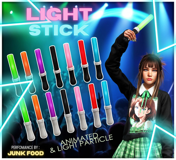 Junk Food - Light Stick (White Handle) Red