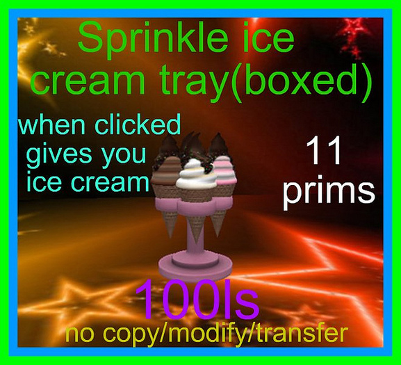 Sprinkle ice cream tray(boxed)