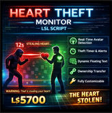 Heart Theft Monitor LSL Script – Interactive Object, Real-Time Ownership Alerts, Game Mechanics Ready