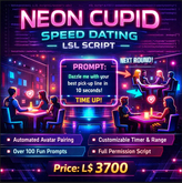 Neon Cupid Speed Dating LSL Script – Full-Permission Social Mixer for Second Life