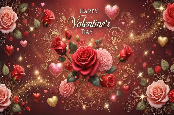 VALENTINE DAY ROSES TEXTURE