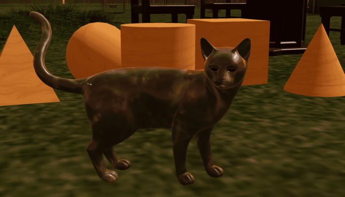 Scene Rezzer in a Cat Statue