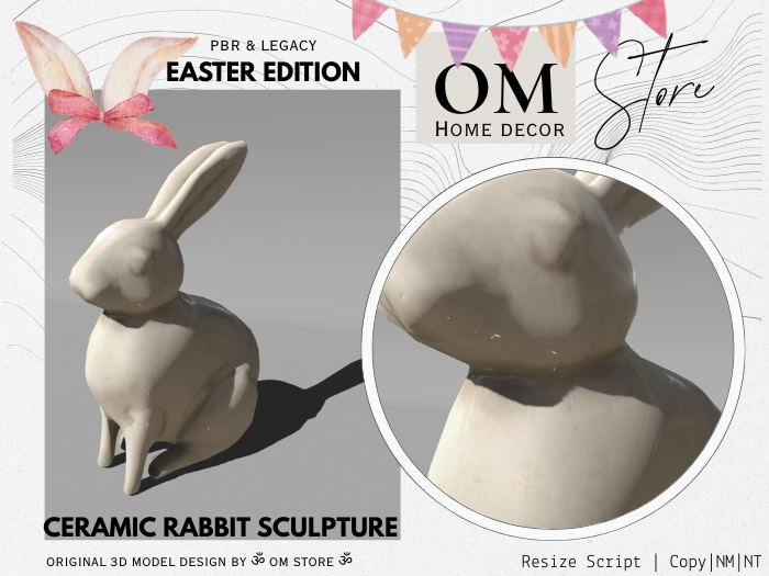 |OM| Ceramic Rabbit Sculpture