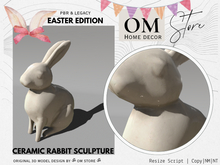 |OM| Ceramic Rabbit Sculpture