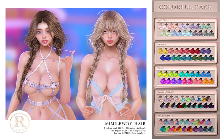 RAMA.SALON - MimiLewdy Hair 'Colorful Pack'
