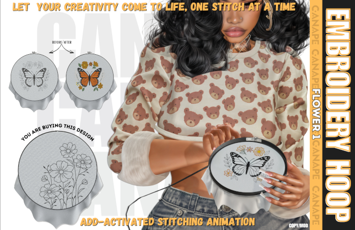 [Canape] Embroidery Hoop - FLOWER 1