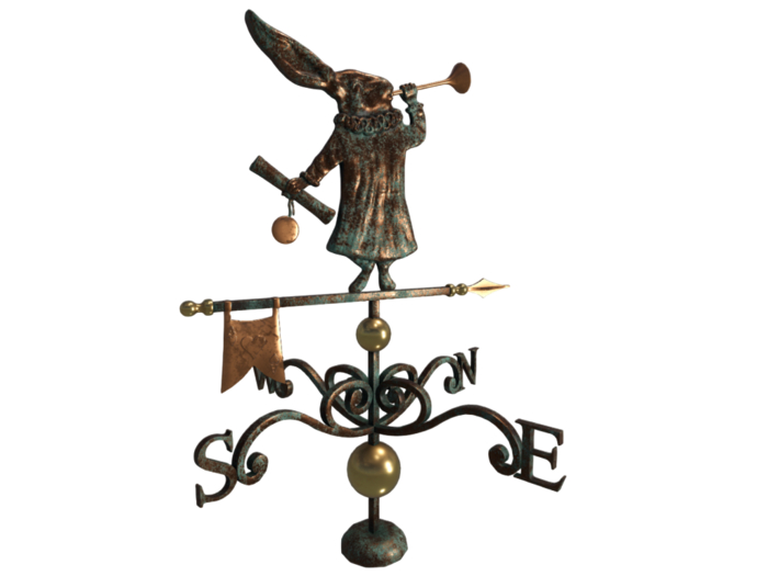 4. Rabbit Weather Vane - Wonderland Garden - meadowWorks