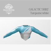 GALACTIC SHIRT TURQUOISE & WHITE