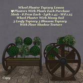 Wheel Planter Topiary Lemon1