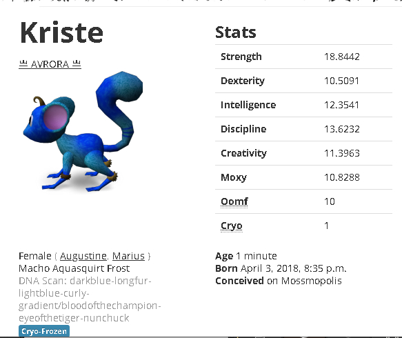 Mossm Cryo Pod - Kriste