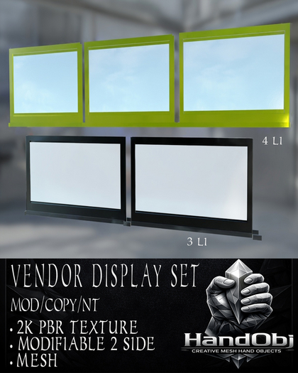 HandObj Vendor Display  Set (unpack)