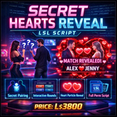 Secret Hearts Reveal LSL Script – Speed Dating & Social Pairing Game System for Second Life (Full Perm)
