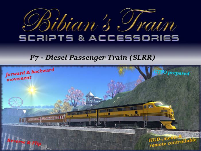 F7 Diesel Passenger Train Rio Grande SLRR / GTFO
