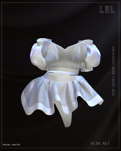 -LAL-Sude Set   [Pearl White]