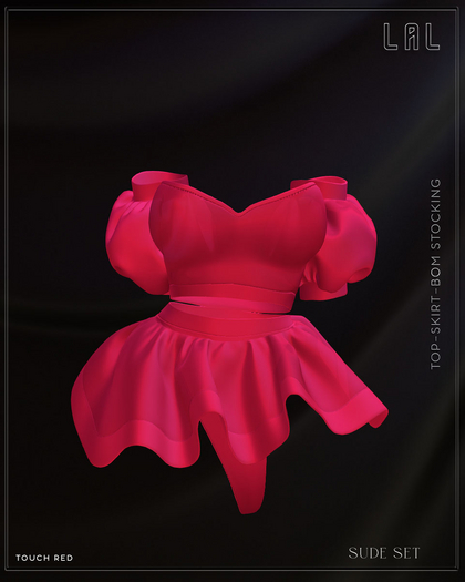 -LAL-Sude Set   [Touch Red]