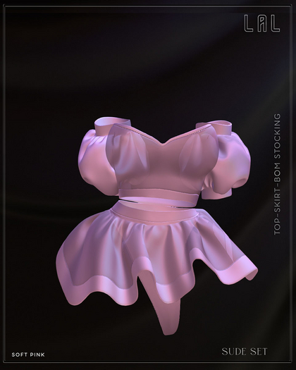 -LAL-Sude Set   [Soft Pink]
