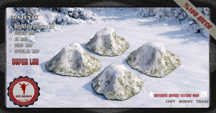 (Efe Design) Mountain Set Snowly Full perm