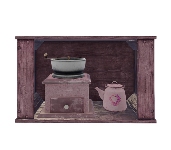 HIDEKI - CAGE W/OLD COFFEE PROPS