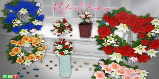 [MF]Wedding Roses Flowers Bouquets Crowns FAT PACK  (Boxed)
