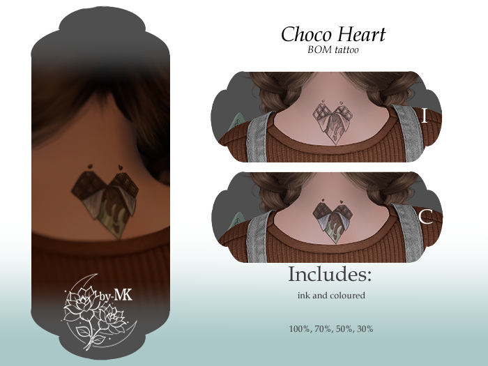 =MK= Choco Heart - tattoo